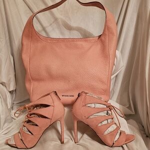 Michael Kors Peach Purse And Madden Girl Peach Women's Heels Sz 8